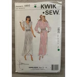 Kwik Sew Vintage Pattern 1892 Misses Nightgowns Sz XS-S-M-L-XL New Sealed